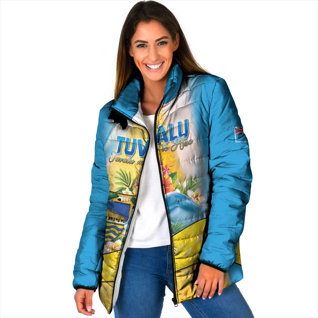 Personalised Tuvalu Independence Day Padded Jacket Tuvalu Mo Te Atua - Polynesian Pride