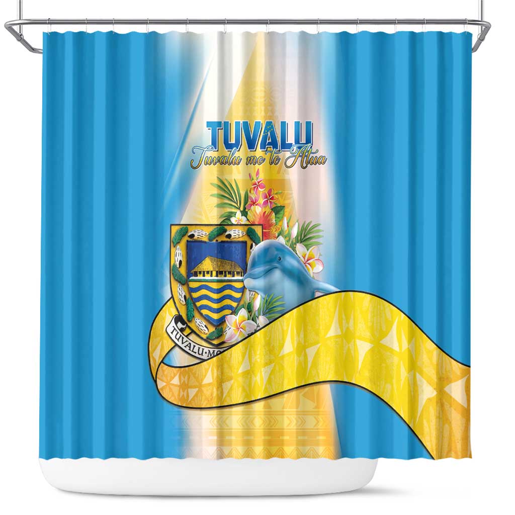 Tuvalu Independence Day Shower Curtain Tuvalu Mo Te Atua - Polynesian Pride
