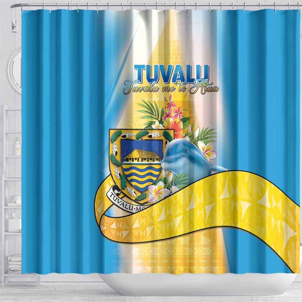 Tuvalu Independence Day Shower Curtain Tuvalu Mo Te Atua - Polynesian Pride