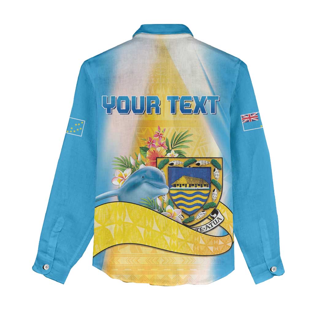 Personalised Tuvalu Independence Day Women Casual Shirt Tuvalu Mo Te Atua - Polynesian Pride