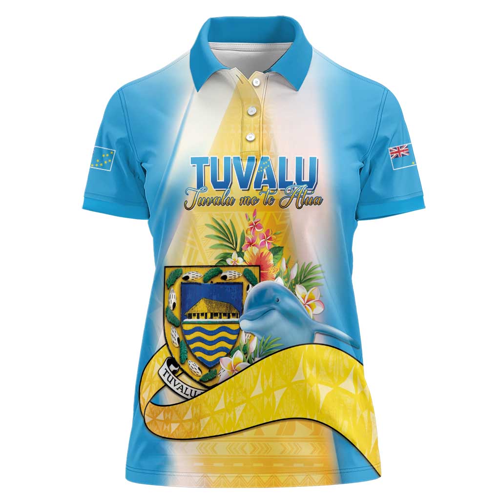 Personalised Tuvalu Independence Day Women Polo Shirt Tuvalu Mo Te Atua - Polynesian Pride