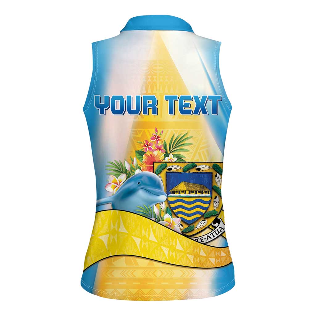 Personalised Tuvalu Independence Day Women Sleeveless Polo Shirt Tuvalu Mo Te Atua - Polynesian Pride