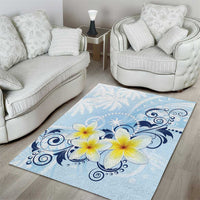 FSM Chuuk Constitution Day Area Rug Polynesian Curves Plumeria - Polynesian Pride