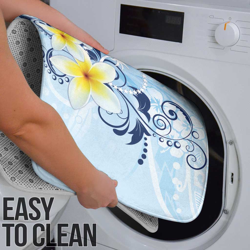 FSM Chuuk Constitution Day Bathroom Set Polynesian Curves Plumeria - Polynesian Pride