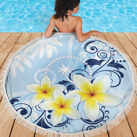 FSM Chuuk Constitution Day Beach Blanket Polynesian Curves Plumeria - Polynesian Pride