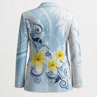 FSM Chuuk Constitution Day Blazer Polynesian Curves Plumeria - Polynesian Pride