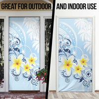 FSM Chuuk Constitution Day Door Cover Polynesian Curves Plumeria - Polynesian Pride