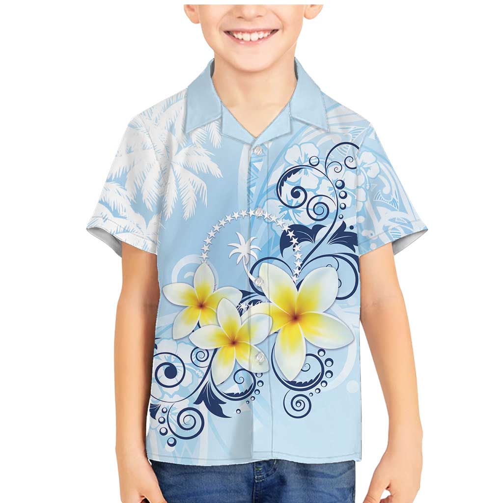 FSM Chuuk Constitution Day Family Matching Mermaid Dress and Hawaiian Shirt Polynesian Curves Plumeria - Polynesian Pride