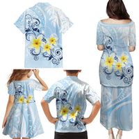FSM Chuuk Constitution Day Family Matching Puletasi and Hawaiian Shirt Polynesian Curves Plumeria - Polynesian Pride
