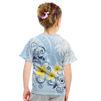 FSM Chuuk Constitution Day Kid T Shirt Polynesian Curves Plumeria - Polynesian Pride