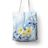 FSM Chuuk Constitution Day Tote Bag Polynesian Curves Plumeria - Polynesian Pride