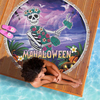 Happy Hulaween Beach Blanket Mahaloween Skeleton Dancing LT05 - Polynesian Pride