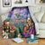 Happy Hulaween Blanket Mahaloween Skeleton Dancing