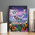 Happy Hulaween Canvas Wall Art Mahaloween Skeleton Dancing