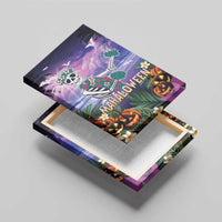 Happy Hulaween Canvas Wall Art Mahaloween Skeleton Dancing LT05 - Polynesian Pride