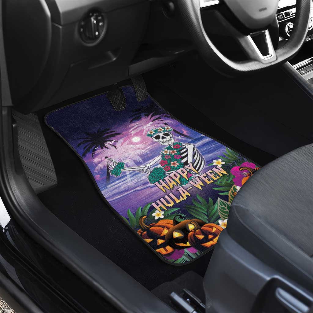 Happy Hulaween Car Mats Mahaloween Skeleton Dancing LT05 - Polynesian Pride