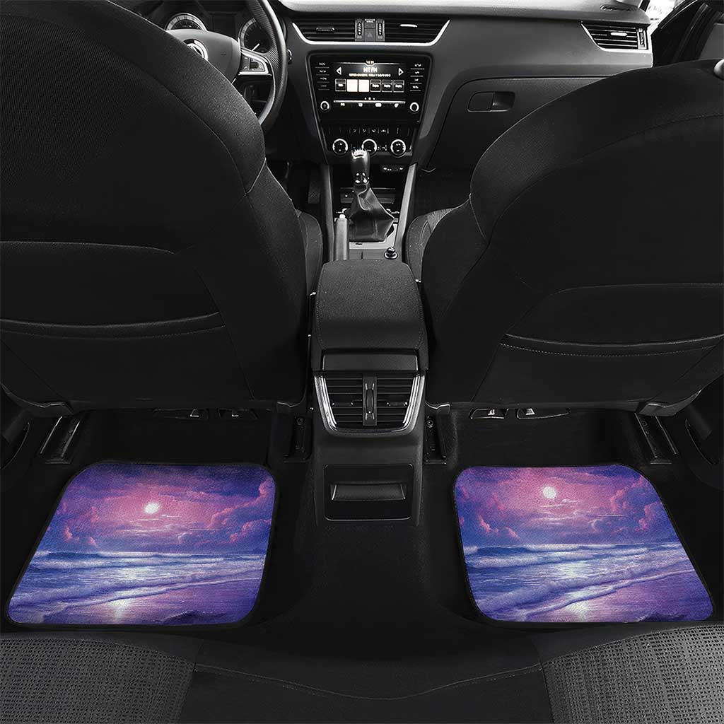 Happy Hulaween Car Mats Mahaloween Skeleton Dancing LT05 Set 2pcs - Back Purple - Polynesian Pride