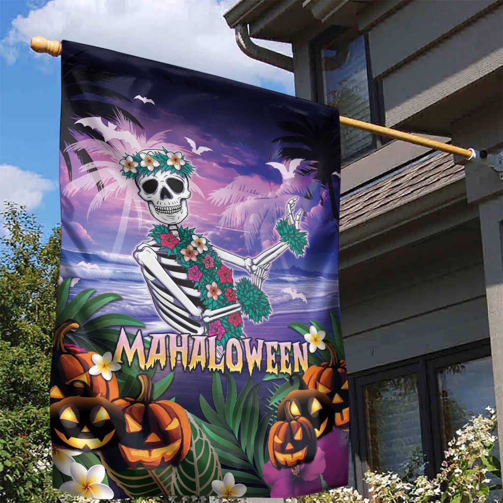 Happy Hulaween Garden Flag Mahaloween Skeleton Dancing LT05 - Polynesian Pride