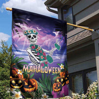 Happy Hulaween Garden Flag Mahaloween Skeleton Dancing LT05 - Polynesian Pride
