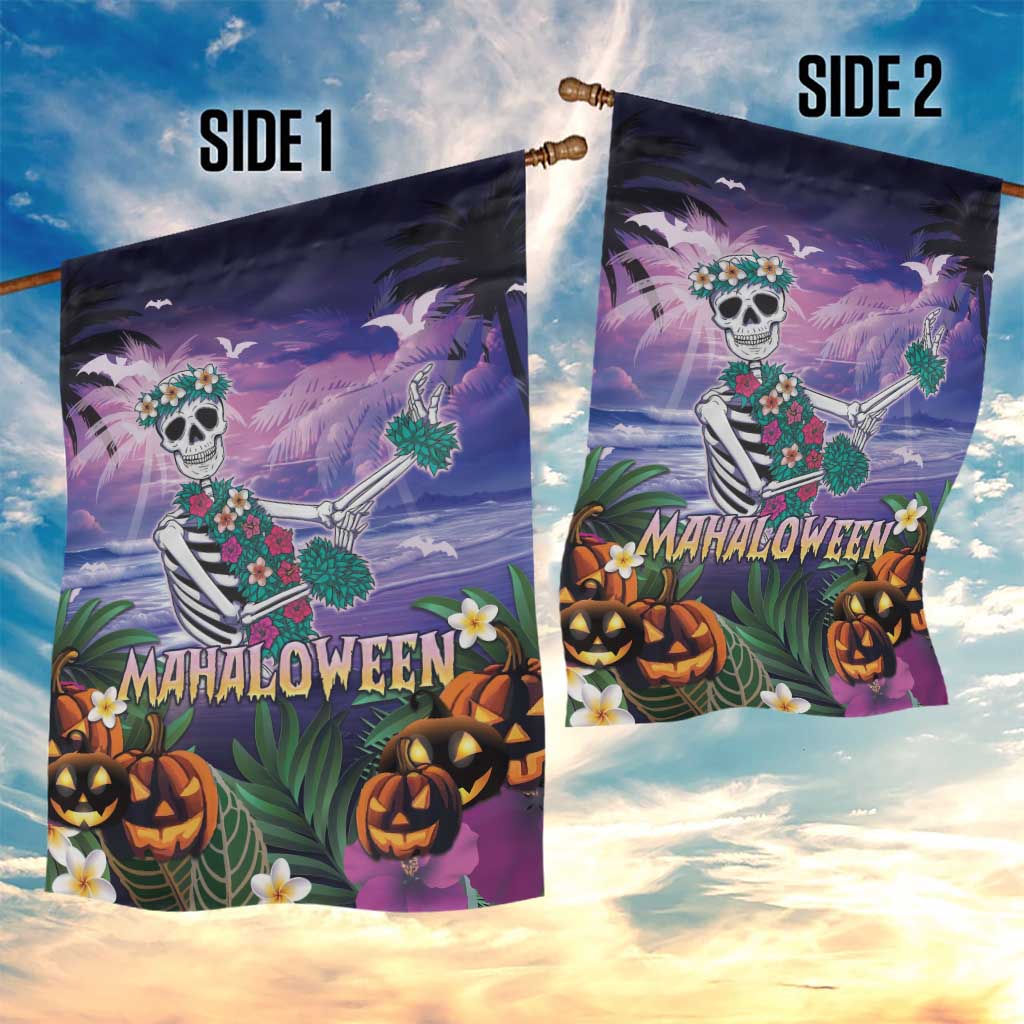 Happy Hulaween Garden Flag Mahaloween Skeleton Dancing LT05 - Polynesian Pride