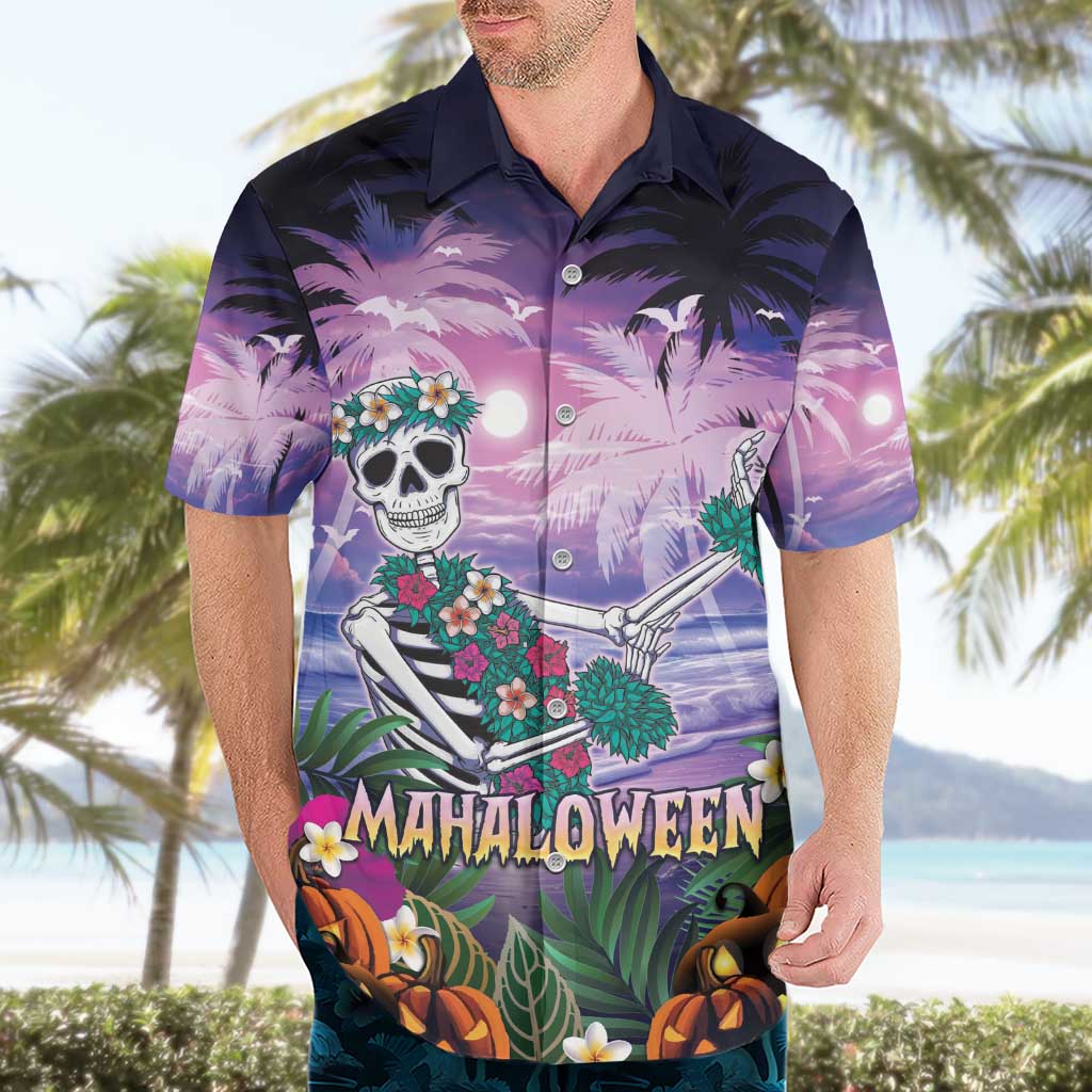 Happy Hulaween Hawaiian Shirt Mahaloween Skeleton Dancing LT05 - Polynesian Pride