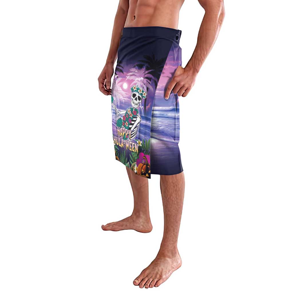 Happy Hulaween Lavalava Mahaloween Skeleton Dancing LT05 - Polynesian Pride