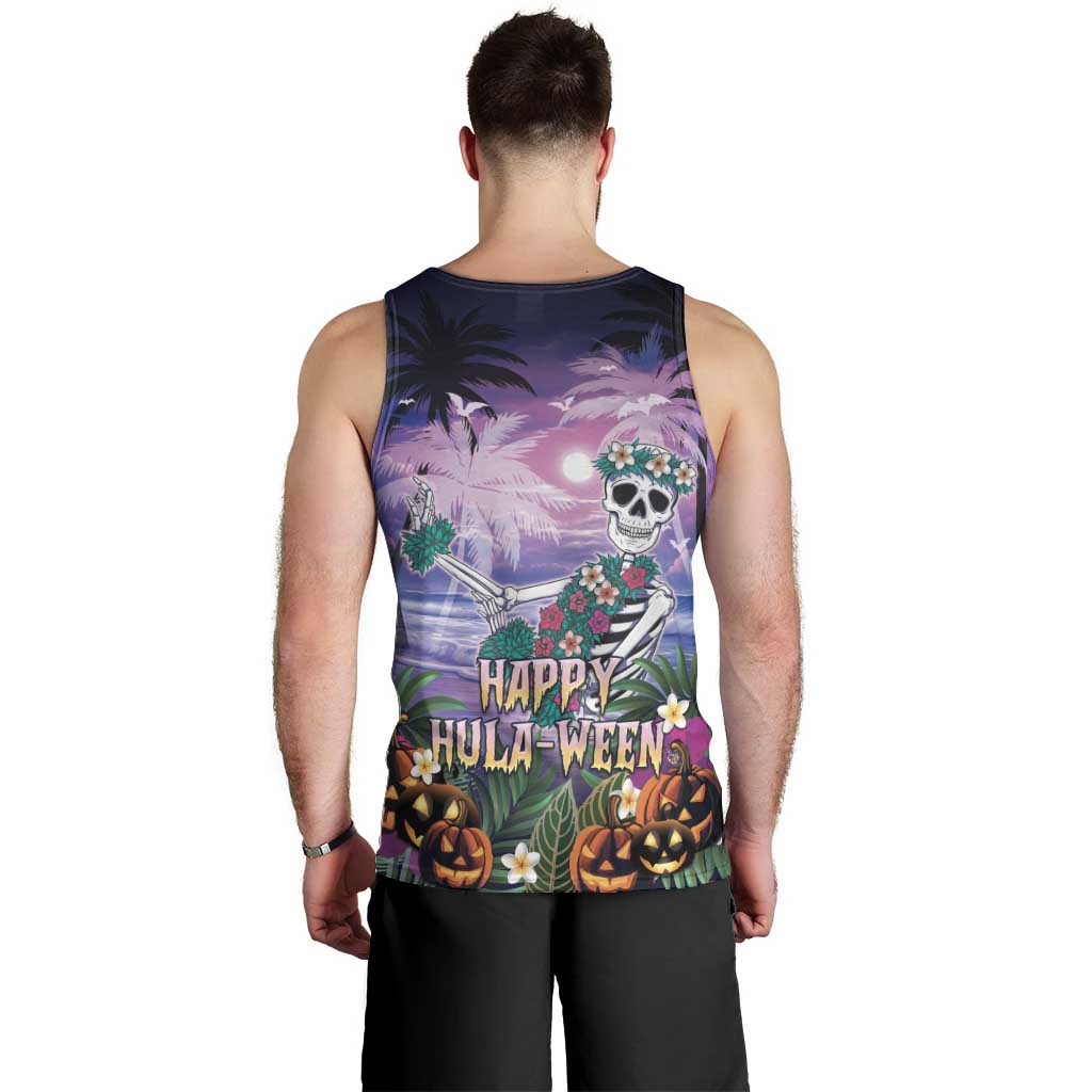 Happy Hulaween Men Tank Top Mahaloween Skeleton Dancing LT05 - Polynesian Pride
