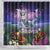 Happy Hulaween Shower Curtain Mahaloween Skeleton Dancing