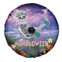 Happy Hulaween Spare Tire Cover Mahaloween Skeleton Dancing LT05 - Polynesian Pride