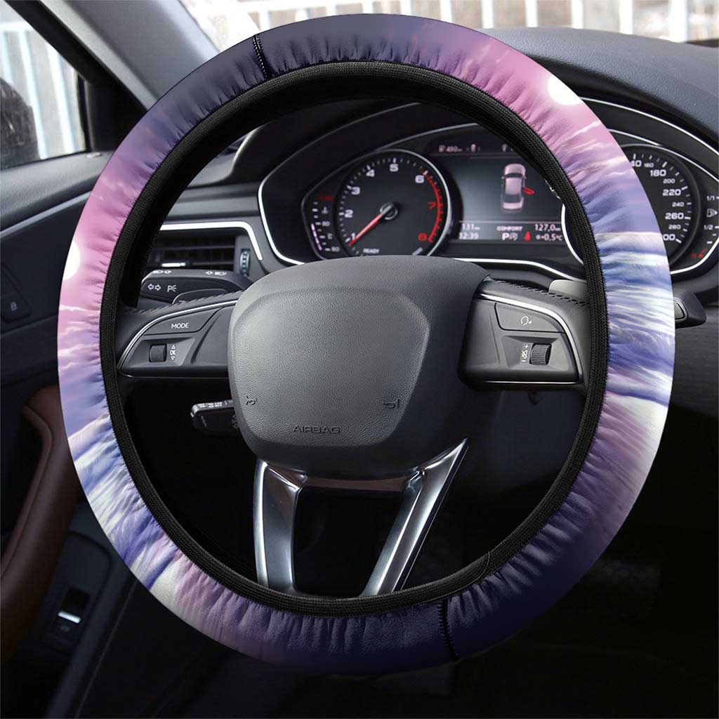 Happy Hulaween Steering Wheel Cover Mahaloween Skeleton Dancing LT05 - Polynesian Pride