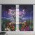 Happy Hulaween Window Curtain Mahaloween Skeleton Dancing