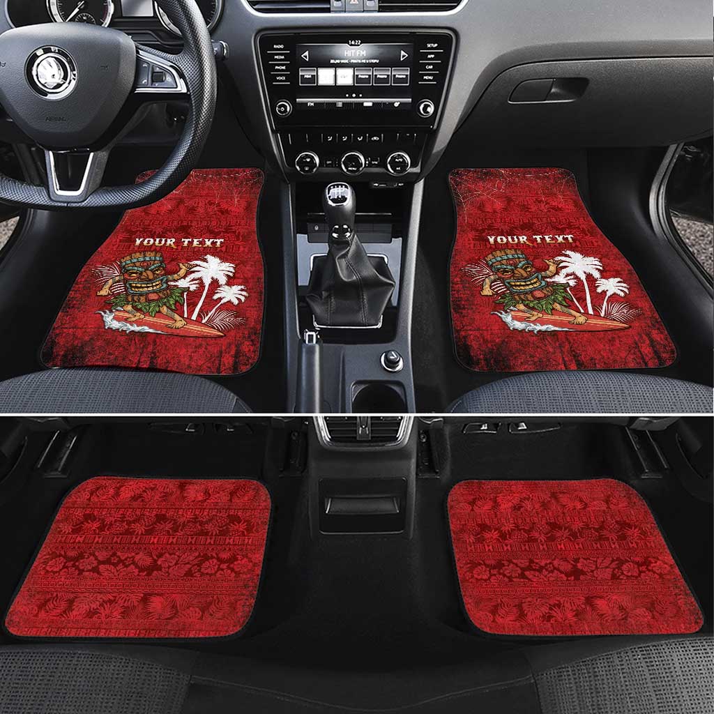 Aloha Halloween Car Mats Skeleton Surfing