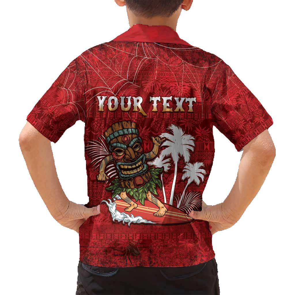 Personalised Aloha Halloween Family Matching Puletasi and Hawaiian Shirt Skeleton Surfing LT05 - Polynesian Pride