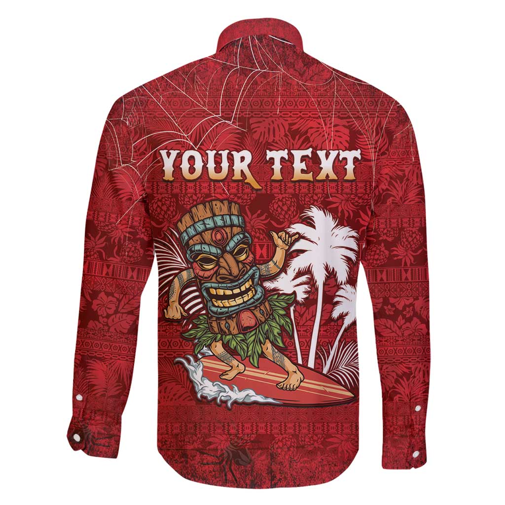 Personalised Aloha Halloween Family Matching Tank Maxi Dress and Hawaiian Shirt Skeleton Surfing LT05 - Polynesian Pride