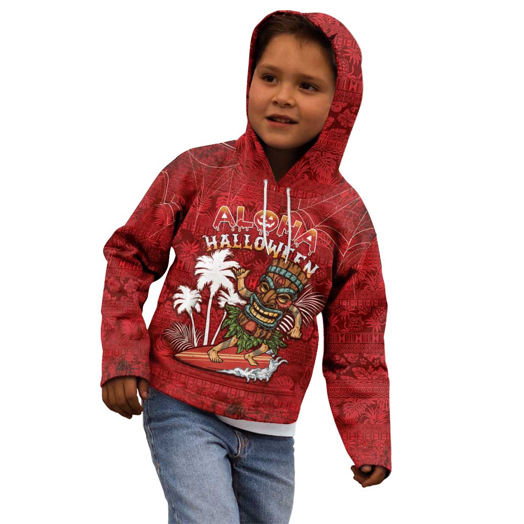 Personalised Aloha Halloween Kid Hoodie Skeleton Surfing