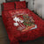 Aloha Halloween Quilt Bed Set Skeleton Surfing