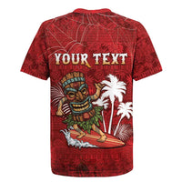 Personalised Aloha Halloween Rugby Jersey Skeleton Surfing