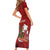 Personalised Aloha Halloween Short Sleeve Bodycon Dress Skeleton Surfing