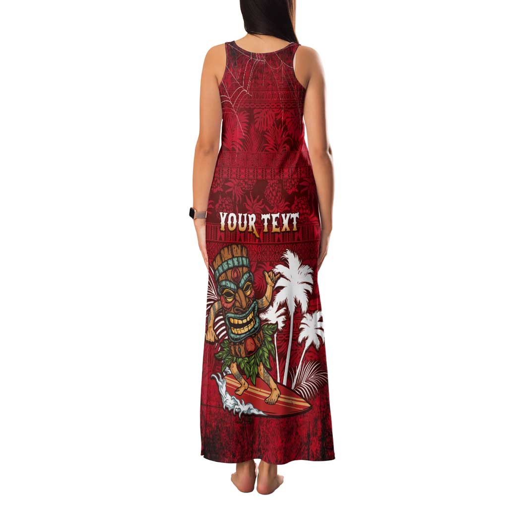 Personalised Aloha Halloween Tank Maxi Dress Skeleton Surfing LT05 - Polynesian Pride
