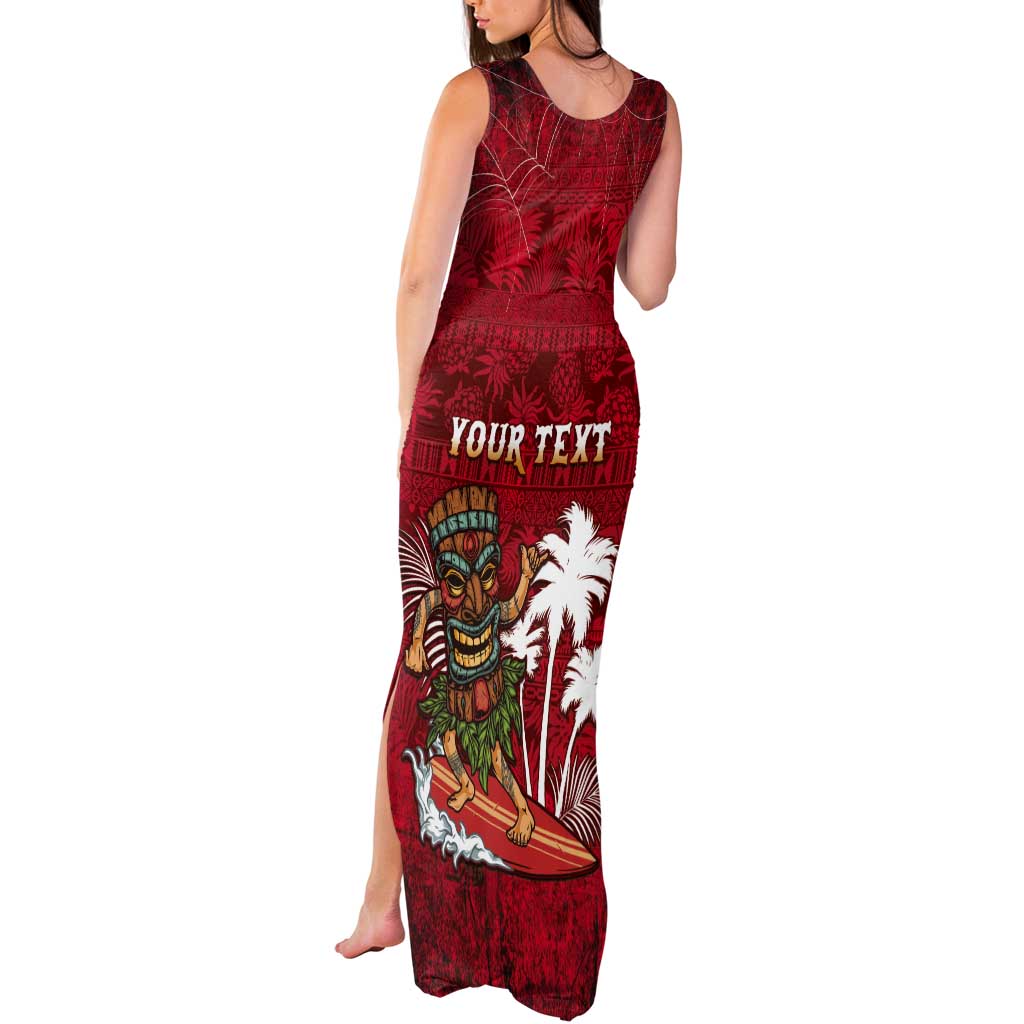 Personalised Aloha Halloween Tank Maxi Dress Skeleton Surfing LT05 - Polynesian Pride