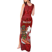 Personalised Aloha Halloween Tank Maxi Dress Skeleton Surfing LT05 - Polynesian Pride