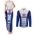 Custom Samoa Rugby Couples Matching Tank Maxi Dress and Long Sleeve Button Shirt 2023 Pacific Championships Polynesian Pattern LT05 Blue - Polynesian Pride