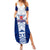 Custom Samoa Rugby Family Matching Summer Maxi Dress and Hawaiian Shirt 2023 Pacific Championships Polynesian Pattern LT05 Mom's Dress Blue - Polynesian Pride