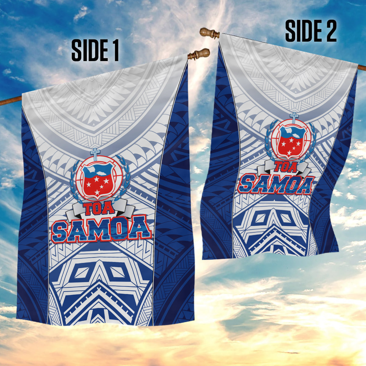 Samoa Rugby Garden Flag 2023 Pacific Championships Polynesian Pattern LT05 - Polynesian Pride