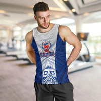 Custom Samoa Rugby Men Tank Top 2023 Pacific Championships Polynesian Pattern LT05 Blue - Polynesian Pride
