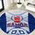 Samoa Rugby Round Carpet 2023 Pacific Championships Polynesian Pattern LT05 Blue - Polynesian Pride