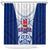 Samoa Rugby Shower Curtain 2023 Pacific Championships Polynesian Pattern LT05 Blue - Polynesian Pride