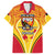 Custom Papua New Guinea Rugby Family Matching Long Sleeve Bodycon Dress and Hawaiian Shirt 2023 Pacific Championships The Kumuls LT05 Dad's Shirt - Short Sleeve Yellow - Polynesian Pride