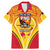 Custom Papua New Guinea Rugby Family Matching Mermaid Dress and Hawaiian Shirt 2023 Pacific Championships The Kumuls LT05 Dad's Shirt - Short Sleeve Yellow - Polynesian Pride