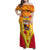 Custom Papua New Guinea Rugby Family Matching Off Shoulder Maxi Dress and Hawaiian Shirt 2023 Pacific Championships The Kumuls LT05 Mom's Dress Yellow - Polynesian Pride